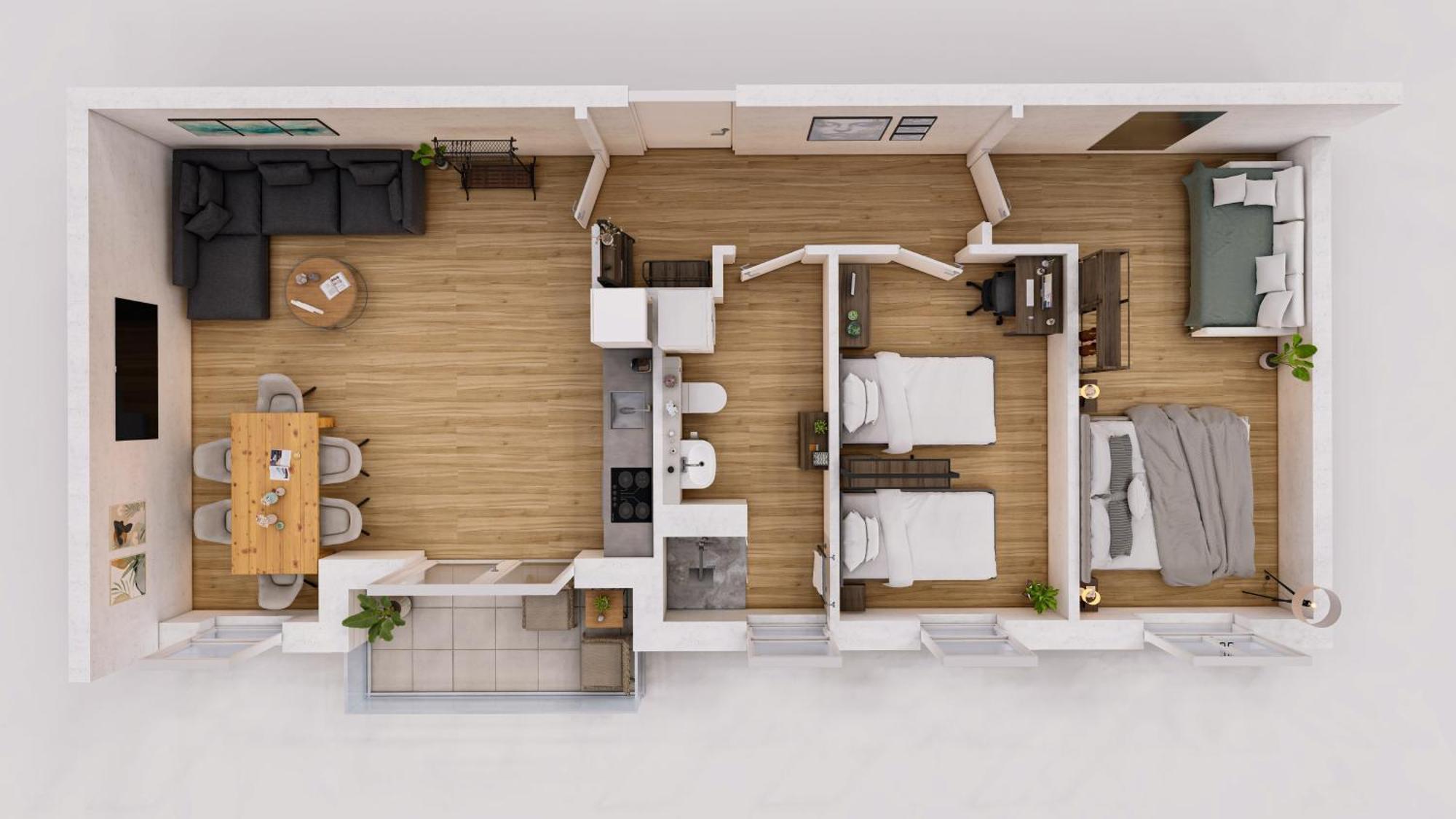 Tomsflat Braunschweig - 3 Rooms, Kitchen, Workspace, Highspeed Wifi, Washer & Dryer, Balcony Dış mekan fotoğraf